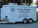 Irving Amateur Radio Club communications trailer used for electric power and equipment support.