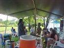 The Covered Dish Dinner was way more popular than operating the contest! [WA8YCD Photo]