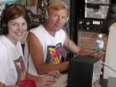 Melissa (N5KK) and Connie (K5CM) operating 20 meter cw on Sunday morning (Daughter and Father)