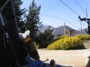 My radio setup at the ski lift pole at the top of Thunder Mountain. The back groundback is Mt Baldy (10000+ft)