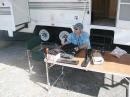 It was hard to make 6 mtr contacts with solar power and QRP.