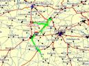 APRS track of my rover station during the contest.