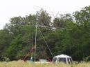The Site was in a cow pasture, so we had to select our exact location for the tent ;and watched were we stepped; very carefully.. Antennas : 40M 20M 15M 10M 6M 2M