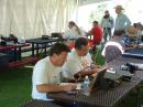 Club members at it early and set the pace for the weekend. Other radio positions are still being set up. 