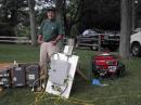 Jack, K2JX proudly poses with the clubs Emergency Power plant