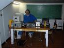 "Why am I in the dark corner?" Brian, WD9HSY playing on 160 meter phone! 