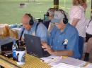 Pres KD5DOB and VP KD5JPL work the phone station.
