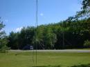 The G5RV atop the 25' mast.  