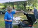 Jennifer can cook! KG4YDC grills some corn.