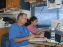 Rex KF4FAJ and Paula KG4IMS Daughter on 20 Meter talking to New Mexico, getting fresh operators into the hobby.