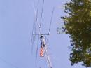 Not much wind This is 144 - 1296 with the top of the tower at 87 feet and the top ant. is at 107
