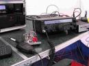 The FT-847 was used on 144 MHz and 432 MHz. The FT-100D (partly visible) sat on 50 MHz most of the time.