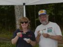 ARRL Georgia Section - Section Manager Susan Swiderski - AF4FO and husband Mike - K4HBI visit our Field Day.
To quote Susan: "..the piece of chicken we ate there was absolutely delicious.... the BEST!! (Kudos to chicken cooker
PATTY KING, KG4NCP)"
They also enjoyed the "Middle Ages time warp"
