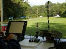Finally the sun comes out as Field Day draws to a close giving us one of the best views of the entire operation from the CW station with Sam - N4MAP at the key.