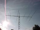 One of the tri-bander beams used for Field Day 2002.  This one was used for 20 Meters.
