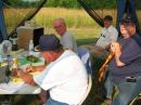 Harry/<i>N3DE</i> worked non-stop for about 9 hours on 40M CW. John/<i>K8JW</i> currently logging for Harry was all over helping out wherever needed.  Butch/<i>N3KVP</i> currently taking a break from logging, and Jim/<i>W3SCD</i> came out to show his support and see some old friends.