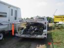 The W4IY Battle Wagon - this trailer carries all towers, AB577s, masts, antennas, hardline and the tent poles (2x4's)