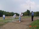 Assembly begins on the 432 Stack. Antennas are modified Cushcraft 424Bs with a Mast Mounted Preamp.