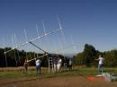 Controlled lowering of the 6 meter Stack after the contest.