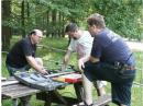 HERE, OUR ANTENNA GURU, STEVE WU3I IS HELPED BY TWO FIELD DAY EXPERTS, GENE N3XKE AND RAY, N3FH..GOOD WORK GENTLEMAN