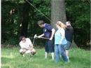 NOW HOLD THAT STAKE NICE AND STEADY....MAKE SURE YOU HIT THE STAKE AND NOT MY THUMB!