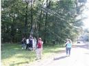 THE GROUP YOU SEE HERE ERECTING THE TOWER IS WHAT BROUGHT SUCH AN APPETITE TO THE DINNER TABLE AT OUR SITE