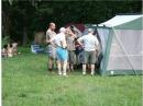 IN THE SHOT ABOVE AND BELOW, DICK, W3RM SHOWS THE 40 METER CW STATION TO THE LOCAL BOY SCOUTS TROOP 66 OF CENTRAL N.J.
THE PIC BELOW SHOWS DICK OPERATING 40 METER CW, A VETERAN OF MANY A FIELD DAY..TNX DICK FOR ALL YOUR HELP.