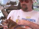 Matt--KK5DR, noted HF amplifier designer and 
transceiver reviewer. Accompanied by K9-something.