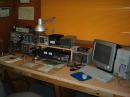 UHF ROOM @ W3KWH TS-2000 FOR 432/1296. TS-820/MMT-222 FOR 222. 903 XVTR ON THE TS-2000. RF CONCEPTS 432 AMP AND 6155 IN PIX.