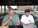 N2FF and WM2V at the six meter station Sunday morning.