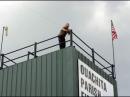 Frank Adams connects a dipole antenna on the Ouachita Parish Fire Department training tower.
