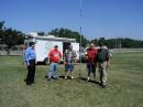 In the background, is the Lawton-Ft. Sill ARC emergency service communication trailer.
The fine five fellers are left to right:
Kevin-N5WTS, Bruce-KE5IRL, Bob-W5KCB, Mike-WB5USA &amp; Gary-KE5IRJ
Photo provided by Coy-N5OK