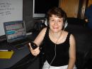 Arlington County Board Member Barbara Favola at W4AVA's VHF station.