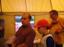 Beaverton City Mayor Rob Drake and son vist the HF Comms tent. Each scored a 40 meter FD SSB QSO.