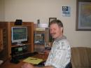 Bill, KQ6RV, working CW. My practice paid off, as I more than tripled my CW score of last year.