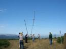 Raising 20M beam with gin pole