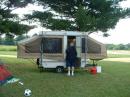 This was the PSK31 camper.  This was the first time running this mode for field day, and we made over 160 contacts, it a shortened vertical / G5RV combination.