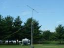 The Tri-Band Yagi Antenna, on a short tower.