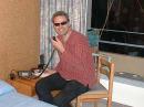 Just a fun picture from the contester with small portable equipment IC-706MK2G, MFJ16010, 25A PS, and 15m wire from a Motel on Ibiza Island (EA6/..)