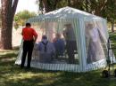 One of three PVARC stations in tents