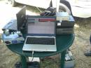Even our demo booth was running under emergency power.