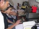 Michael, under the supervision of Michel (VE2LCM), doing his first ever QSO.