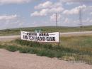 Our banner on the highway. Lots of people stopped to look with fewer stopping to visit. Next year we need to add WELCOME to the banner.