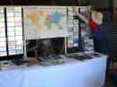 Naomi KC7NLI seting up the Information Booth.
