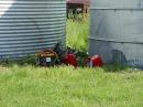 A 500W two cycle generator runs battery chargers for the 40M and Long Wire Stations.