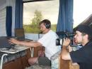 Our main CW man, Travis VE3WO being recorded for local news channel.