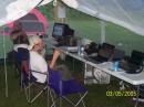 Jeremy and Jamie operating Amateur Radio for the First time Ever!  Both will be back next year.