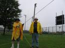What's a little rain.  It is setup as usual. Bob Myers, K2TV and John Smale, K2TV