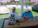 Ellis K4PEM and Chris KL0UD at the GOTA radio