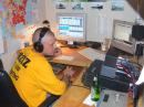 Jason K8ZIZ at the helm of the 6/222 desk.